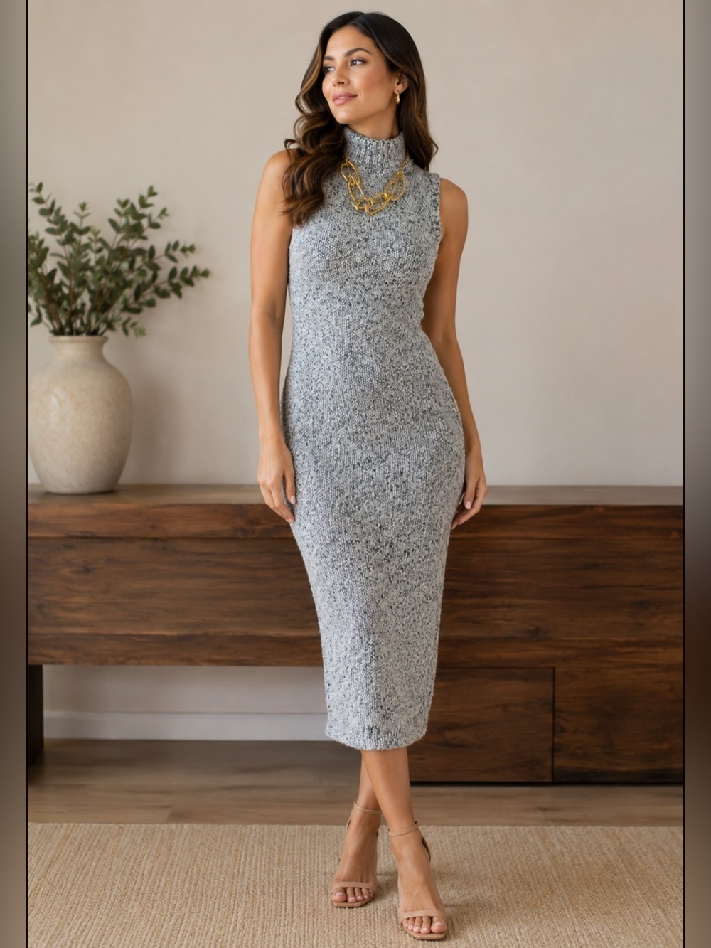 brand: forever 21, size: S, sleeveless dress, knitted,